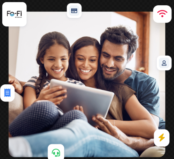 PayUrBills - Family enjoying internet